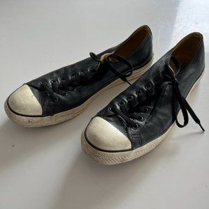 Leather converse low tops